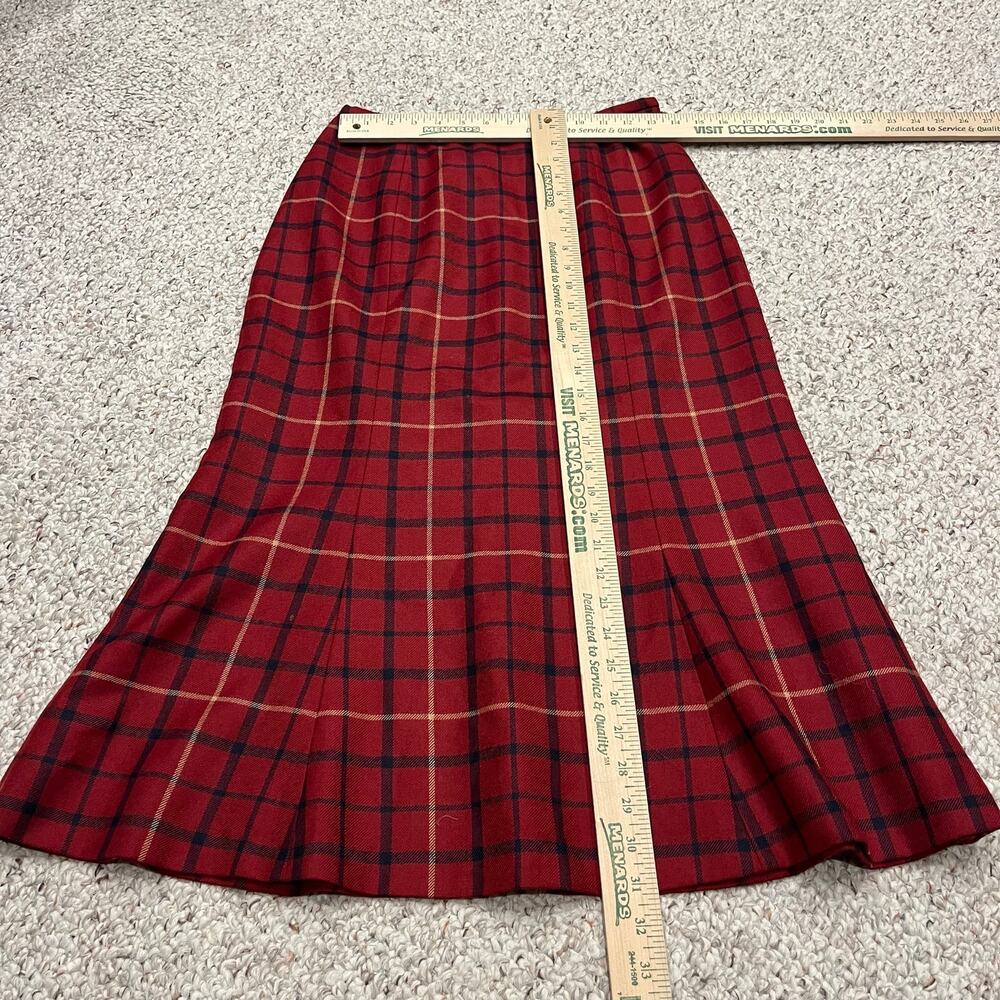Brooks Brothers Tartan Plaid Wool Midi A Line Skirt 4 Old Money Preppy Classic - Picture 4 of 6